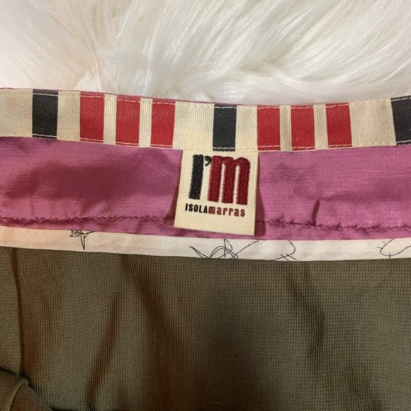 I AM Isola Marras Khaki Floral Skirt US sz 32 Medium - Picture 5 of 7